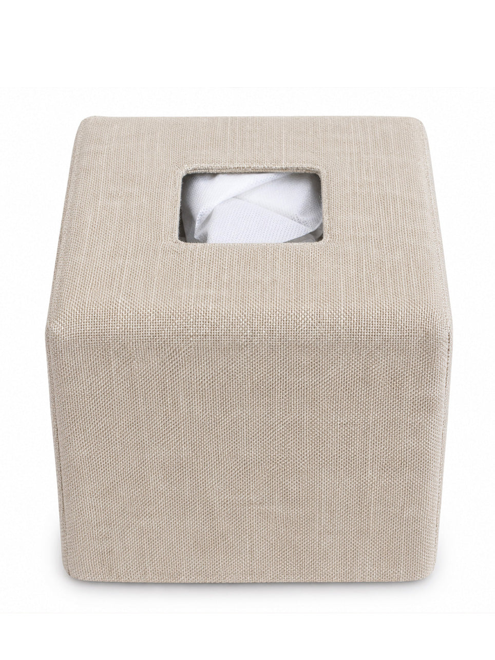 Tissue Box Cover - Natural Linen, No Embroidery