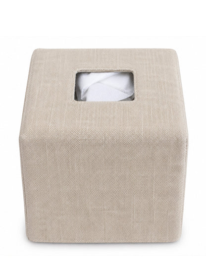 Tissue Box Cover - Natural Linen, No Embroidery