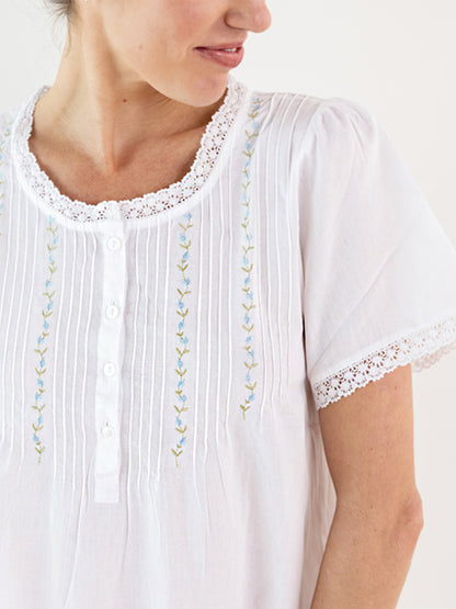 Lynn White Cotton Nightgown