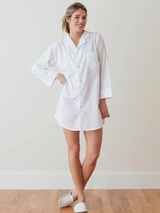Marjorie White Cotton Nightshirt