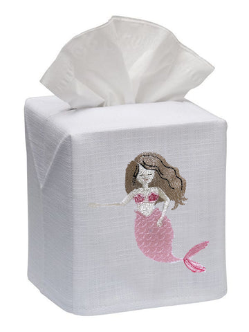 Tissue Box Cover, Embroidered Children