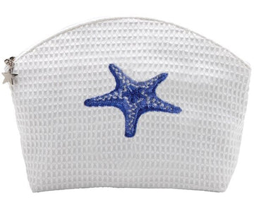 Cosmetic Bag (Medium), Embroidered Coastal