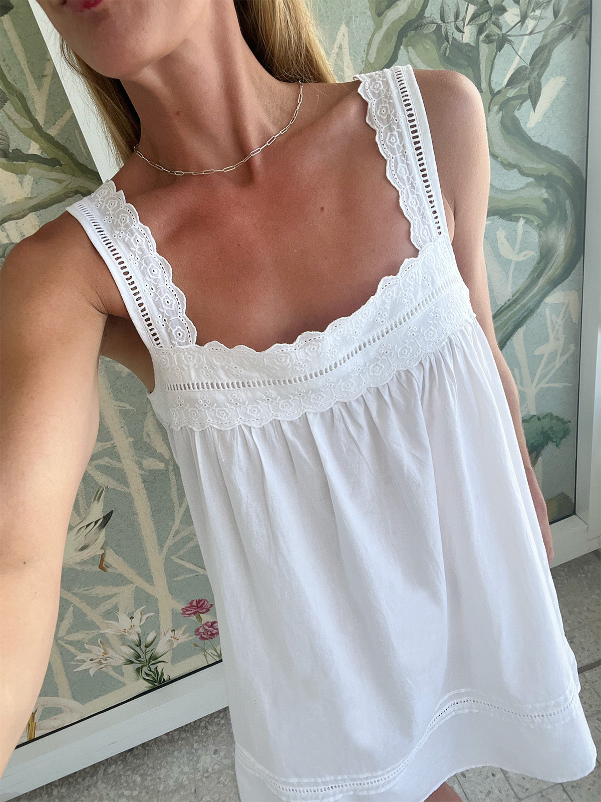 Maeve White Cotton Nightgown