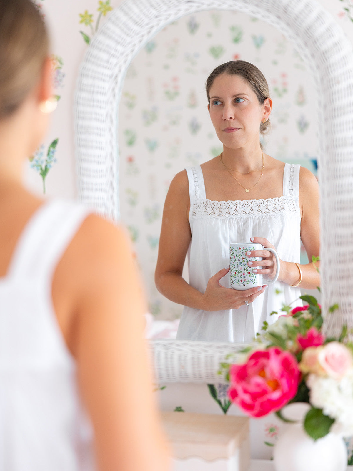 Maureen White Cotton Nightgown
