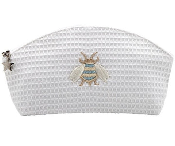 Cosmetic Bag (Small), Embroidered Bees