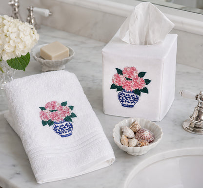 Guest Towel, Terry, Embroidered Botanical