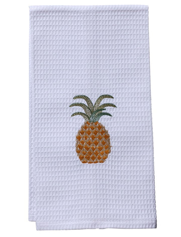 Guest Towel, Waffle Weave, Embroidered People