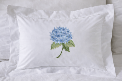 Boudoir Pillow Cover, French Hydrangea (Light Blue)