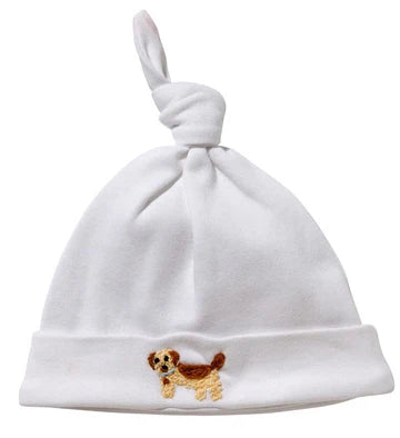 Knotted Hat - Combed Cotton (Embroidered)