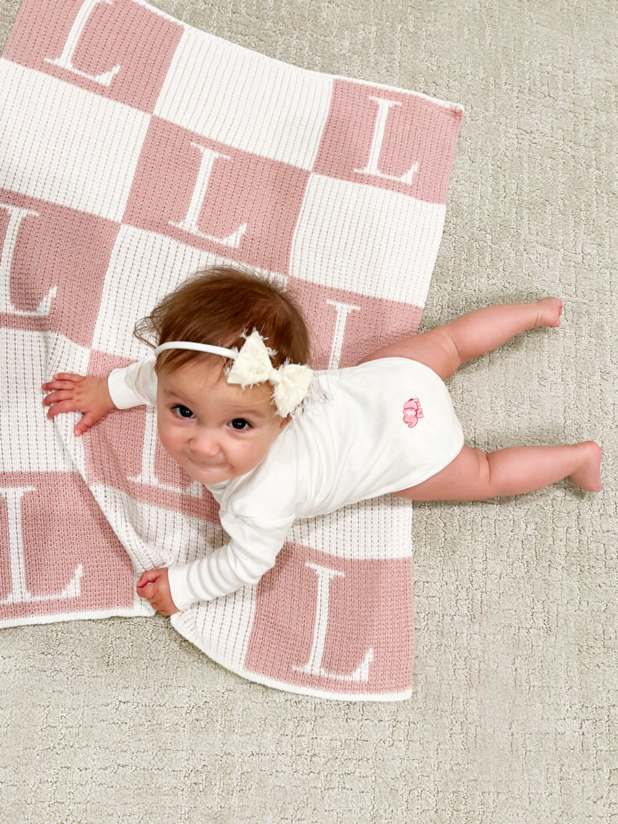 Onesie (Long Sleeve), Elephant & Baby (Pink)