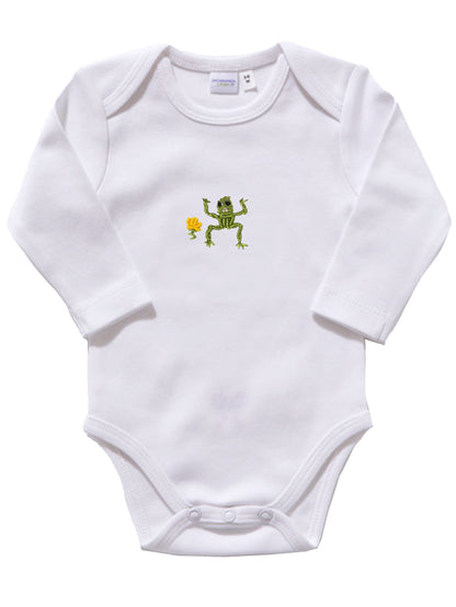 Onesie (Long Sleeve), Combed Cotton, Embroidered