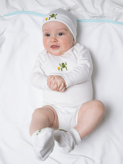 Onesie (Long Sleeve), Combed Cotton, Embroidered