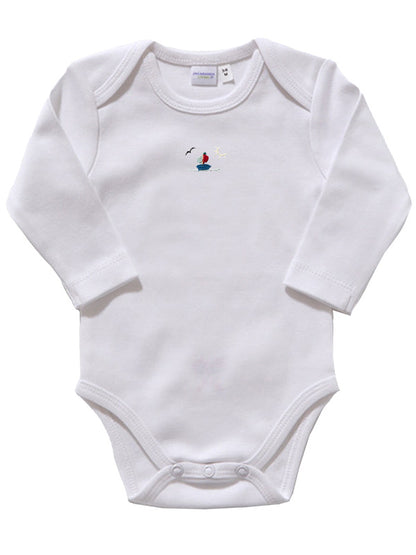Onesie (Long Sleeve), Combed Cotton, Embroidered