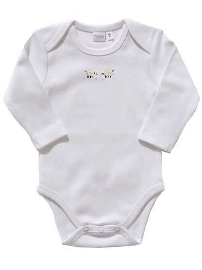 Onesie (Long Sleeve), Combed Cotton, Embroidered