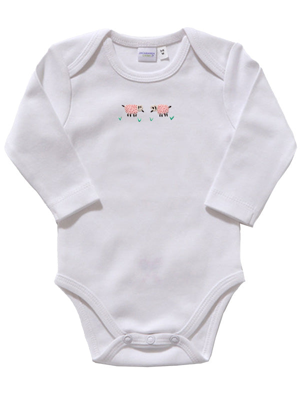 Onesie (Long Sleeve), Combed Cotton, Embroidered
