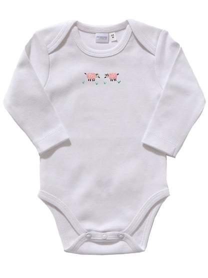 Onesie (Long Sleeve), Combed Cotton, Embroidered