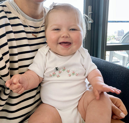 Onesie (Short Sleeve), Rosebuds & Butterfly (Pink)