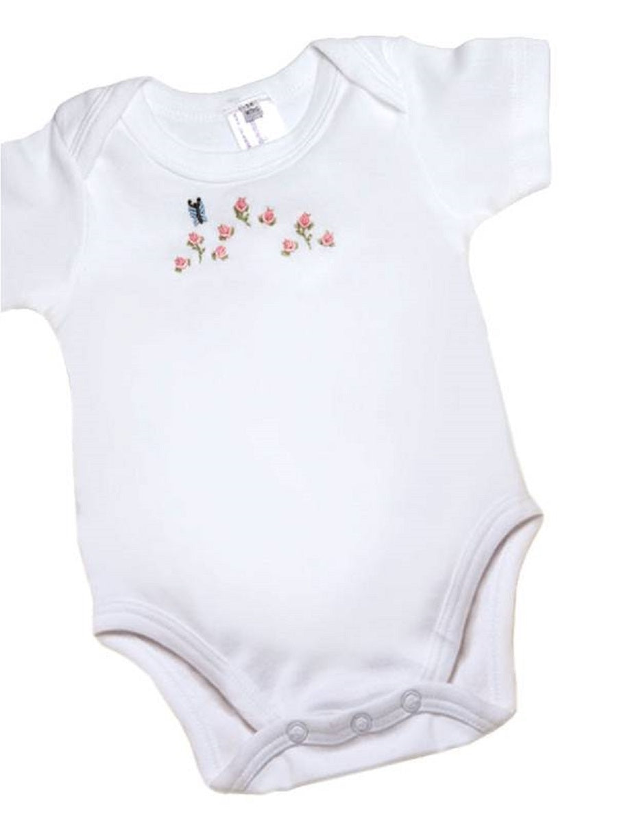 Onesie (Short Sleeve), Rosebuds & Butterfly (Pink)