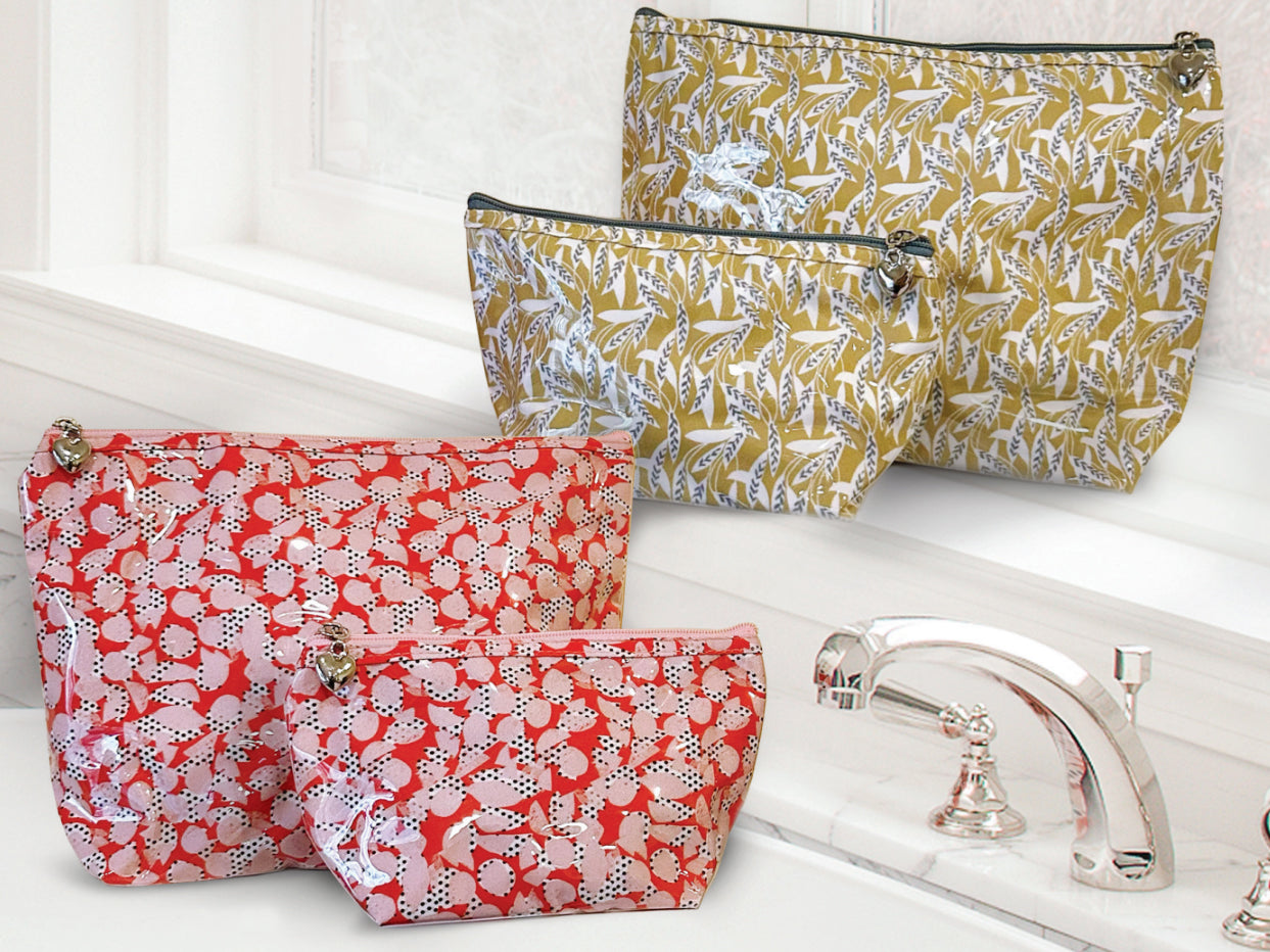 Cosmetic Bag (Medium), Pebble Polka Dot