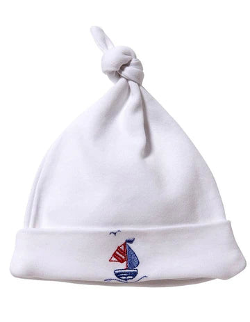 Knotted Hat - Combed Cotton (Embroidered)