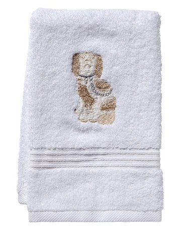 Guest Towel, Terry, Embroidered Chinoiserie