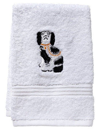 Guest Towel, Terry, Embroidered Chinoiserie