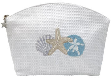 Cosmetic Bag (Medium), Embroidered Coastal
