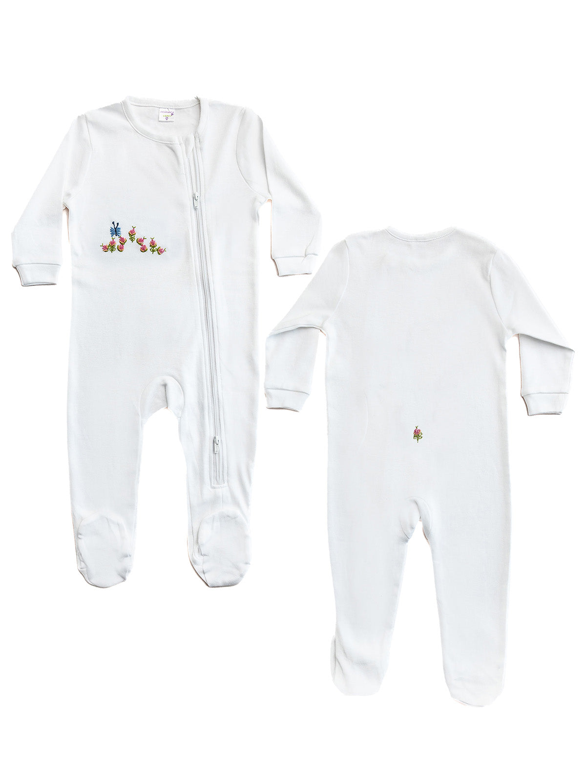 Baby Footie, Combed Cotton, Embroidered