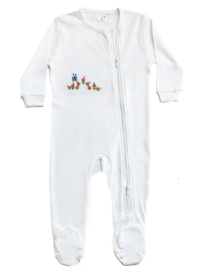 Baby Footie, Combed Cotton, Embroidered
