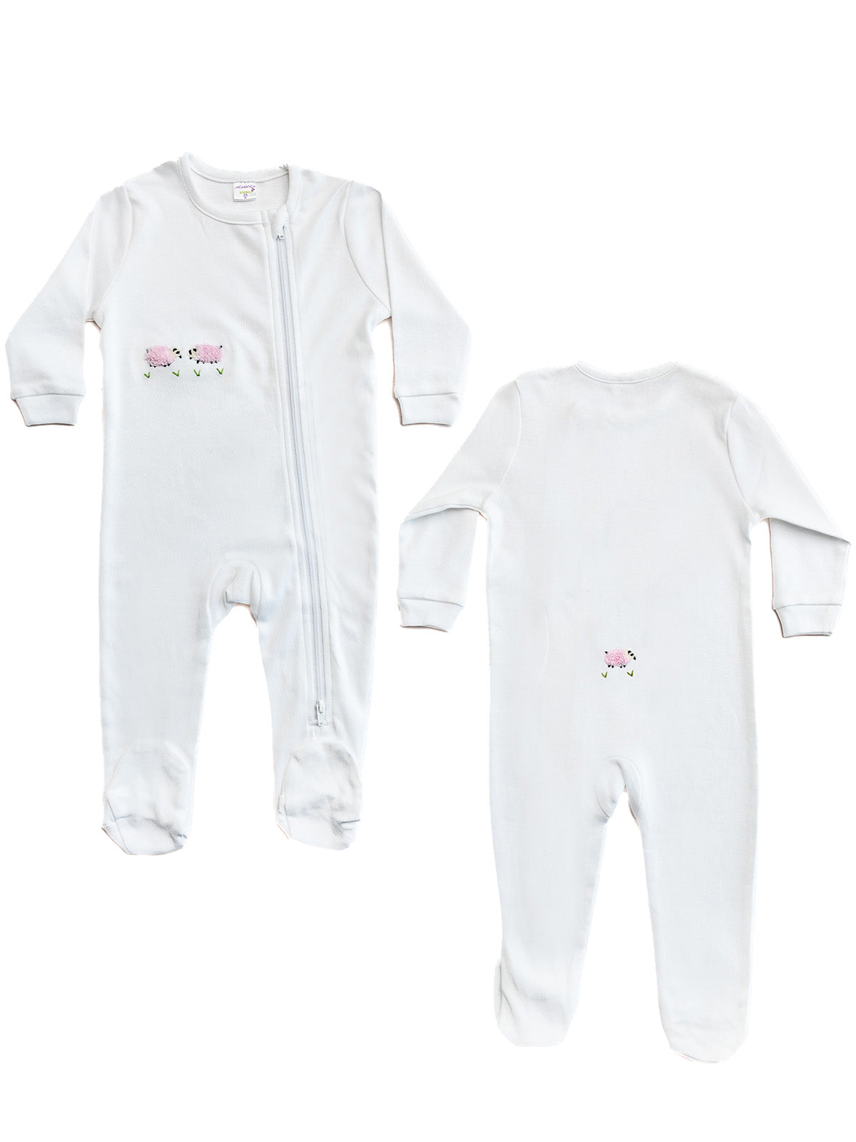 Baby Footie, Combed Cotton, Embroidered