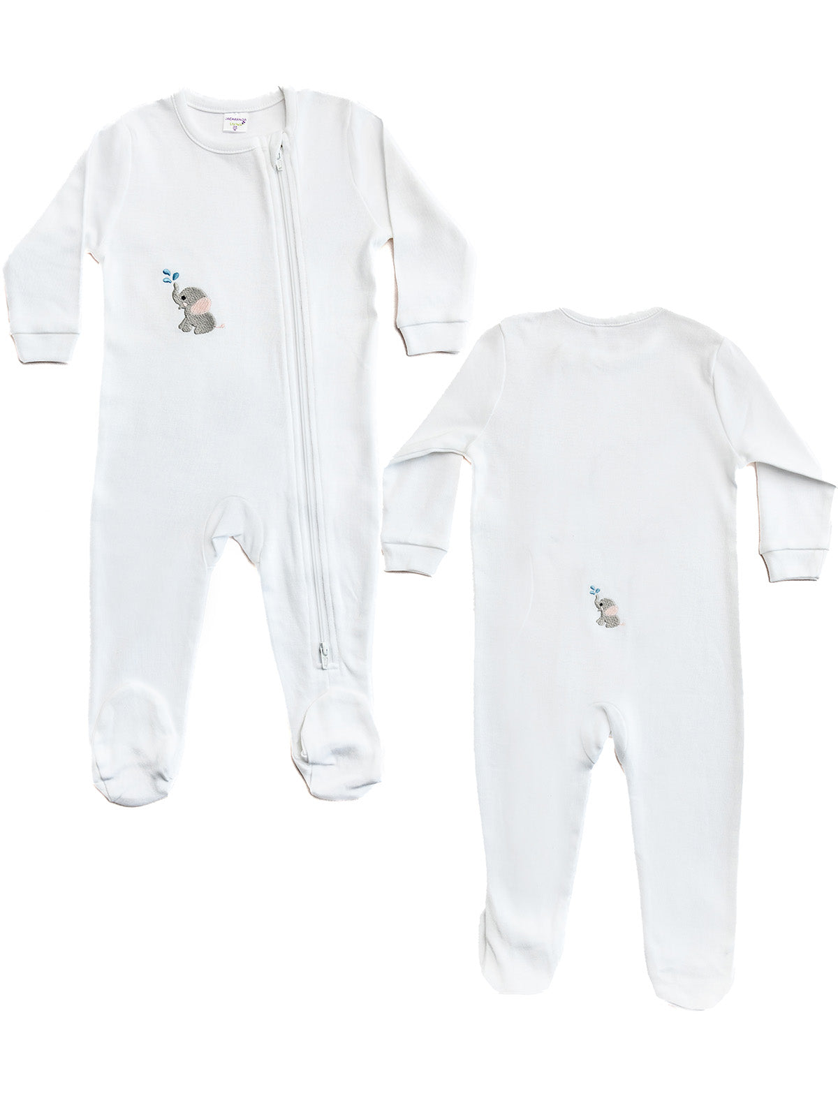 Baby Footie, Combed Cotton, Embroidered