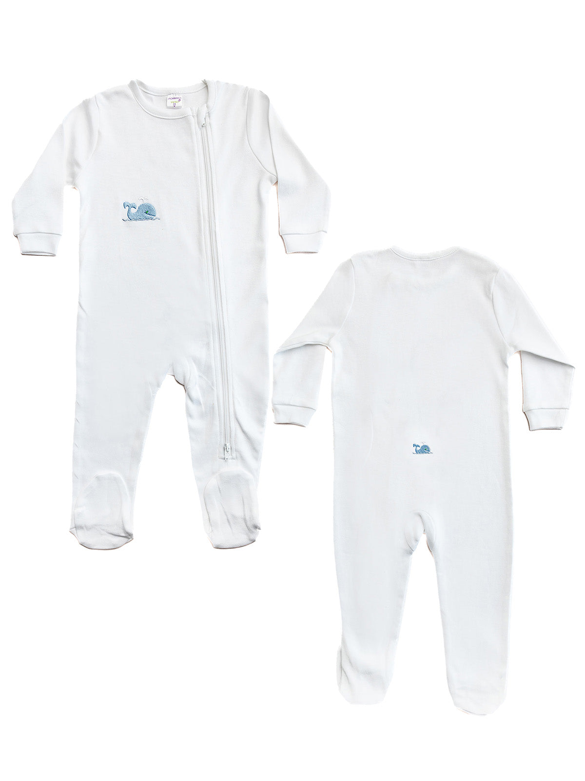 Baby Footie, Combed Cotton, Embroidered