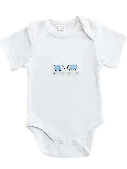 Onesie (Short Sleeve), Combed Cotton, Embroidered