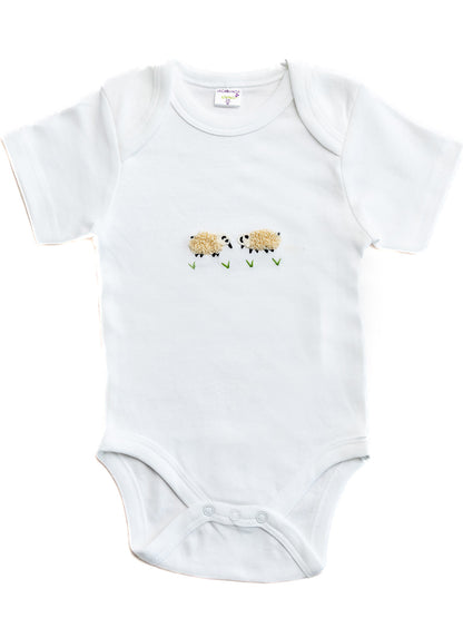 Onesie (Short Sleeve), Combed Cotton, Embroidered