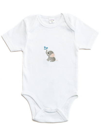 Onesie (Short Sleeve), Combed Cotton, Embroidered