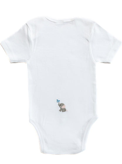 Onesie (Short Sleeve), Combed Cotton, Embroidered