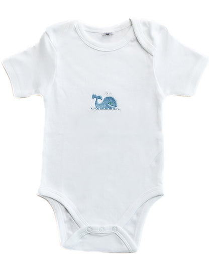 Onesie (Short Sleeve), Combed Cotton, Embroidered