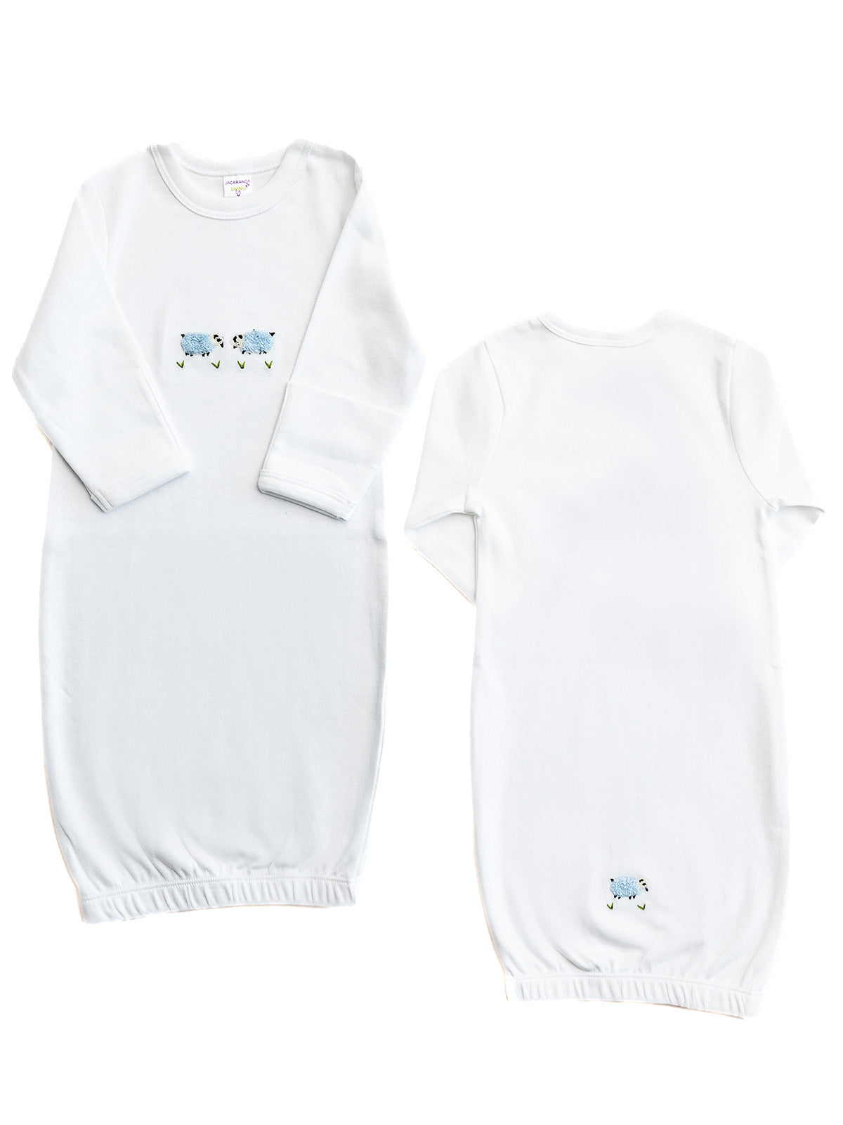 Baby Gown, Combed Cotton, Embroidered