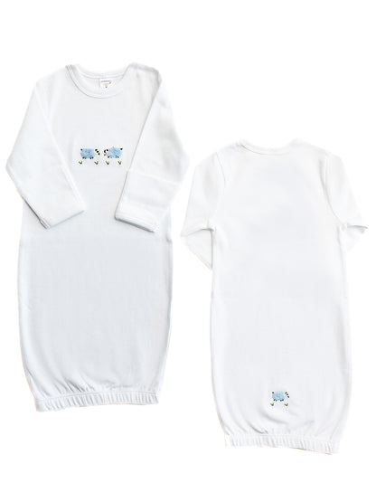 Baby Gown, Combed Cotton, Embroidered