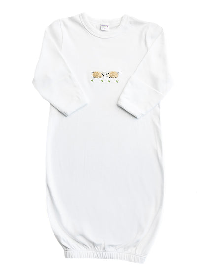 Baby Gown, Combed Cotton, Embroidered
