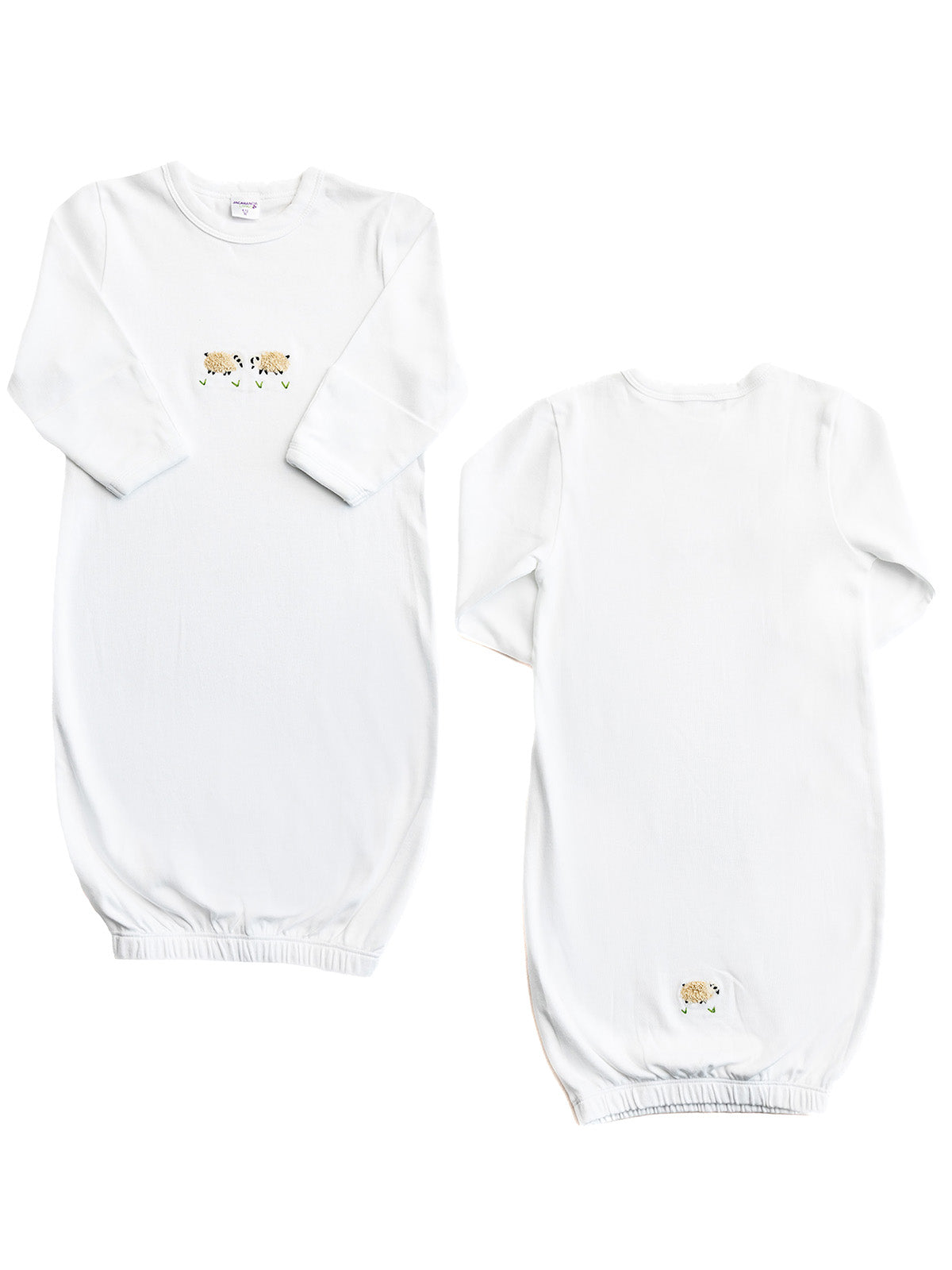 Baby Gown, Combed Cotton, Embroidered