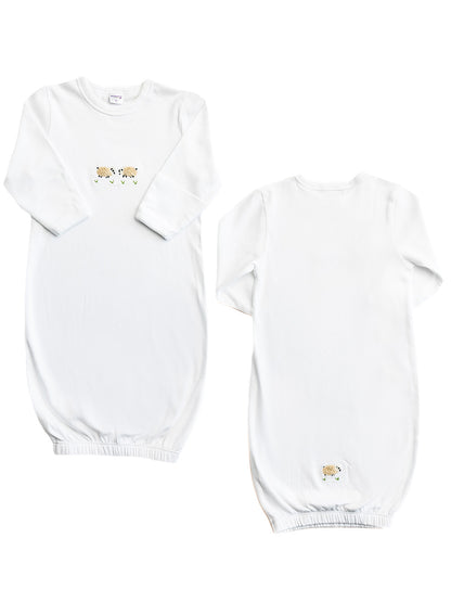 Baby Gown, Combed Cotton, Embroidered