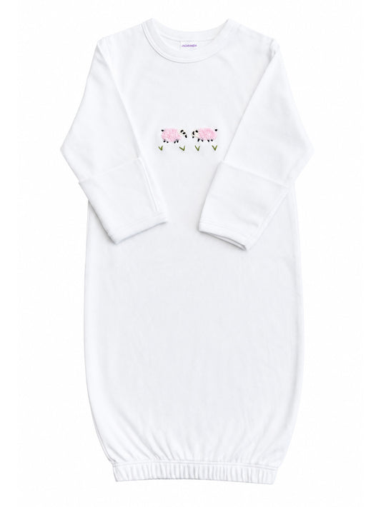 Baby Gown, Combed Cotton, Embroidered