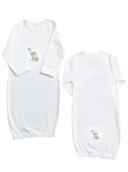 Baby Gown, Combed Cotton, Embroidered