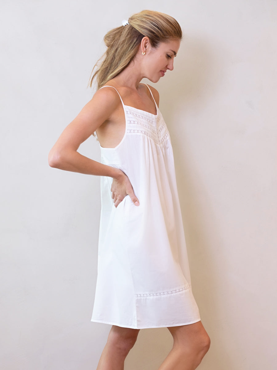 Scarlett White Cotton Nightgown