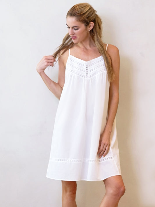 Scarlett White Cotton Nightgown *New Style* - Preorder