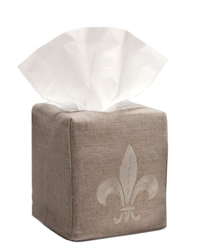 Tissue Box Cover, Natural Linen, Fall Designs