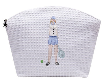 Cosmetic Bag (Large), Embroidered People
