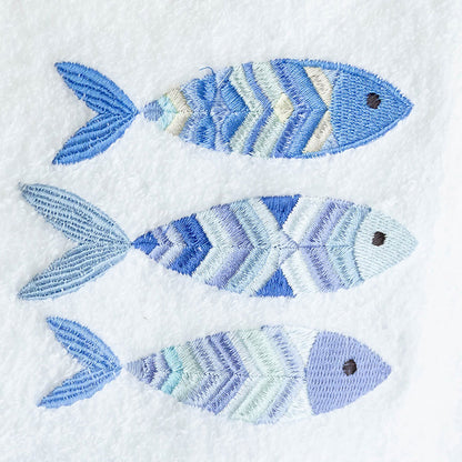 Tissue Box Cover, Embroidered Sea Life