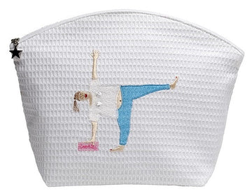 Cosmetic Bag (Large), Embroidered People